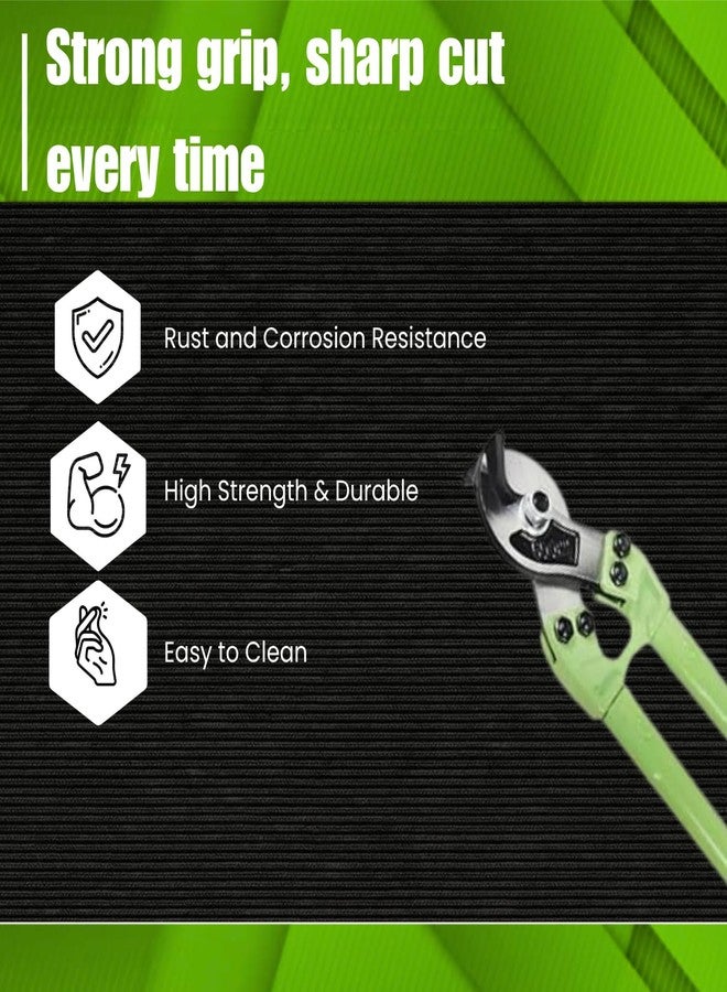 Wulf 24 Inch Heavy Duty Cable Cutter | Chrome Alloy Steel Jaw with Compound Leverage | Long Bolt Cutter for Chain, Wire Mesh, Rods & Cables | Anti-Slip Soft Rubber Grip Handle | Professional Tool - Image 4